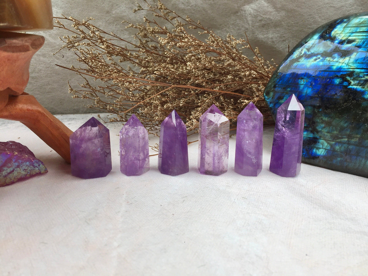 Amethyst Tower-point as a gift for yourself and friends, it comes in two sizes to choose from