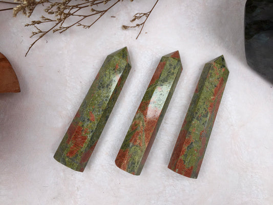 Unakite tower-point crystal tower gifts for friends new home gifts