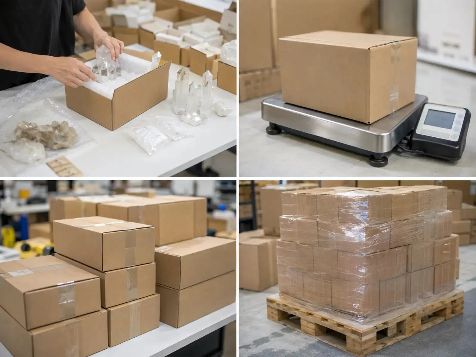 Order inspection, packing and shipment preparation
