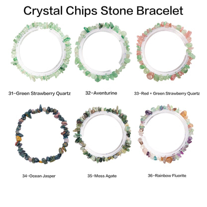 Natural crystal chips bracelet 100 kinds of bracelets No.71-100