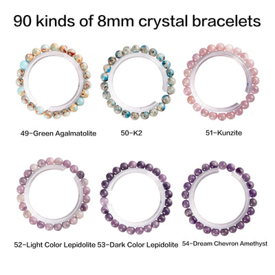 Crystal bracelet 90 kinds of 8mm Natural bracelets No.1-70