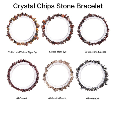 Natural crystal chips bracelet 100 kinds of bracelets No.1-70