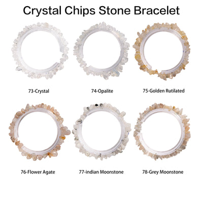 Natural crystal chips bracelet 100 kinds of bracelets No.1-70