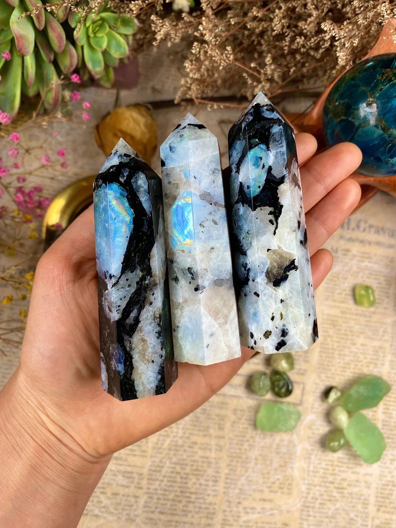 Moonstone Tower – Natural Crystal Point