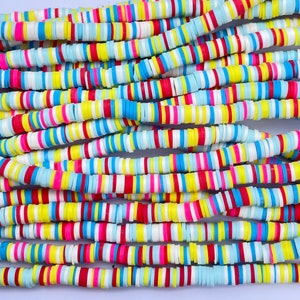 6mm Vinyl Heishi Beads,For Bracelet Beads,Wholesale Heishi Beads Collection: Polymer Clay & Vinyl Heishi for Dynamic Jewelry Designs