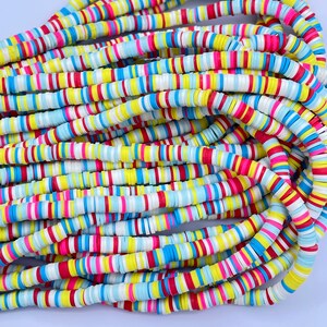 6mm Vinyl Heishi Beads,For Bracelet Beads,Wholesale Heishi Beads Collection: Polymer Clay & Vinyl Heishi for Dynamic Jewelry Designs