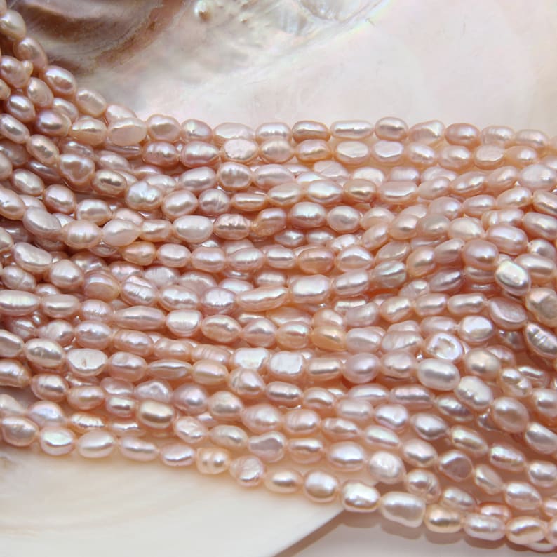 5~6MM Elegant Freshwater Pearl Beads for Jewelry Making - Natural, Cultured Pearls for Wedding & Personalized Gifts