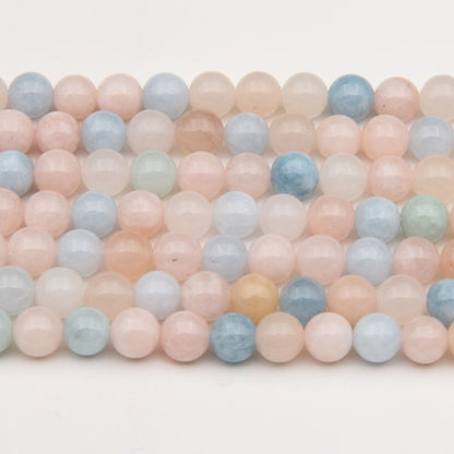 Natural Morganite Beads for Exquisite Jewelry Making - 6mm, 8mm, & 10mm Peach Gemstone Rounds wholesale crystals bracelet