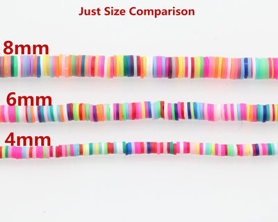 4mm/6mm/8mm Vinyl Heishi Beads,Wholesale Heishi Beads Collection: Polymer Clay & Vinyl Heishi for Dynamic Jewelry Designs