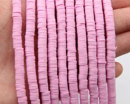 Purple Vinyl Heishi Beads,4mm/6mm/8mm Vinyl Beads,Wholesale Heishi Beads Collection: Polymer Clay & Vinyl Heishi for Dynamic Jewelry Designs