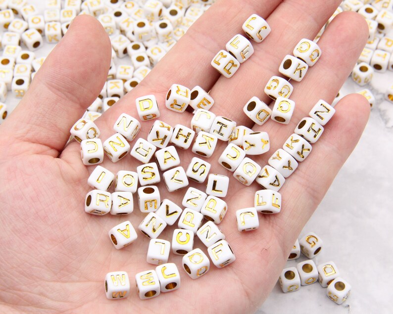 7mm Alphabet Beads for Personalized Jewelry & DIY Crafts - Wholesale Letter Beads for Unique Gifts
