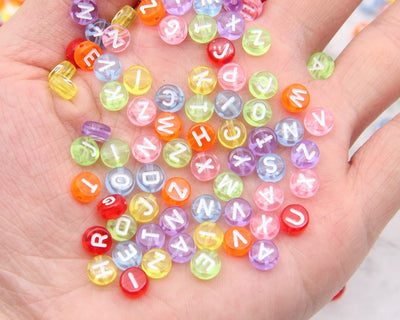 7mm Alphabet Letter Beads for Personalized Jewelry Making - Perfect for Name Bracelets & Gifts