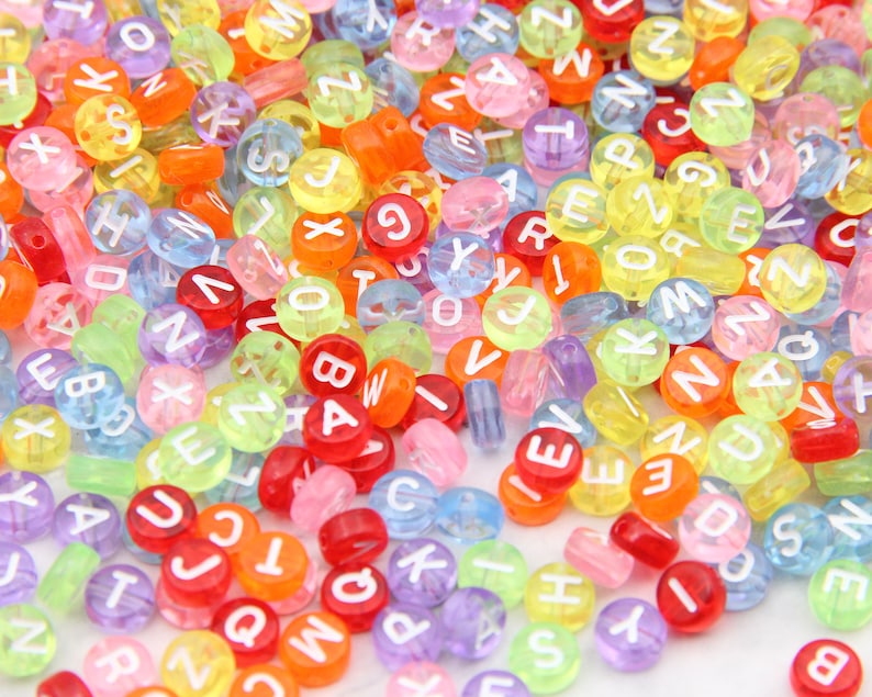 7mm Alphabet Letter Beads for Personalized Jewelry Making - Perfect for Name Bracelets & Gifts