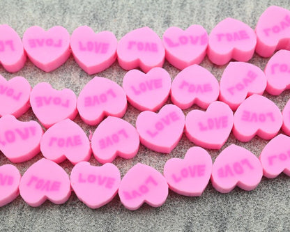 10MM Charming Heart Polymer Clay Beads for Jewelry Making - Perfect for DIY Bracelets & Gifts for Kids