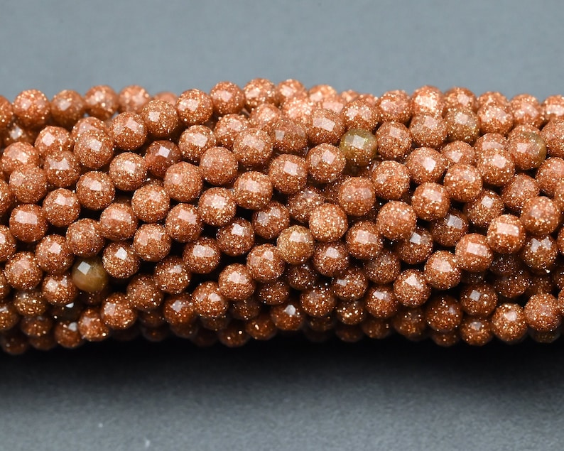 Natural Red Goldstone Faceted Round Beads,2mm/3mm/4mm Loose Faceted Beads,For Jewelry DIY Making Beads,Bracelet Making Beads.Wholesale Beads