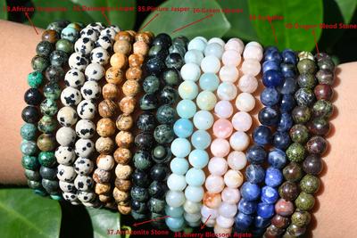 70 Kinds Of 6MM Gemstone & Crystal Stretch Bracelets: Perfect Healing Gifts for Loved Ones on Any Occasion