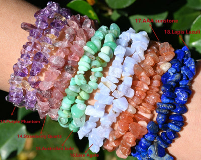 Gemstone Chip Bracelet: Perfect Healing Crystal Gift for Her - Birthday, Anniversary, & Christmas