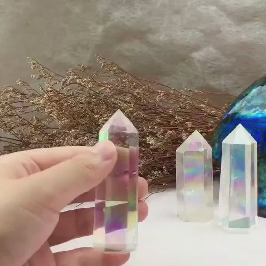 Aura Crystal quartz tower-point gifts for yourself and friends