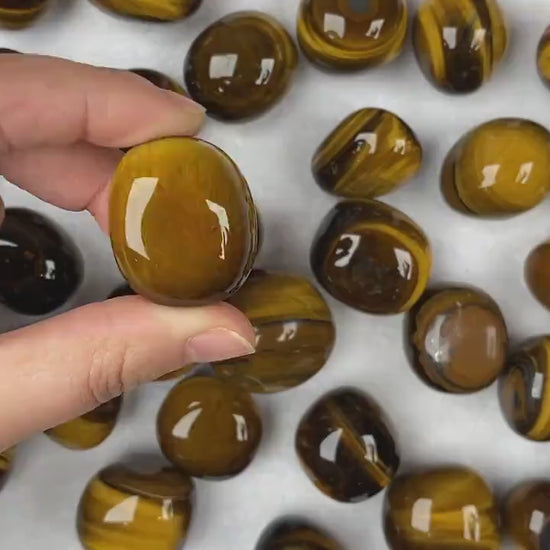 Tiger eye Tumble Stone 20-30mm 100g，Healing Crystal，Home Decor，For Gift