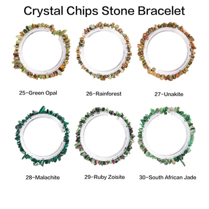 Natural crystal chips bracelet 100 kinds of bracelets 4PCs