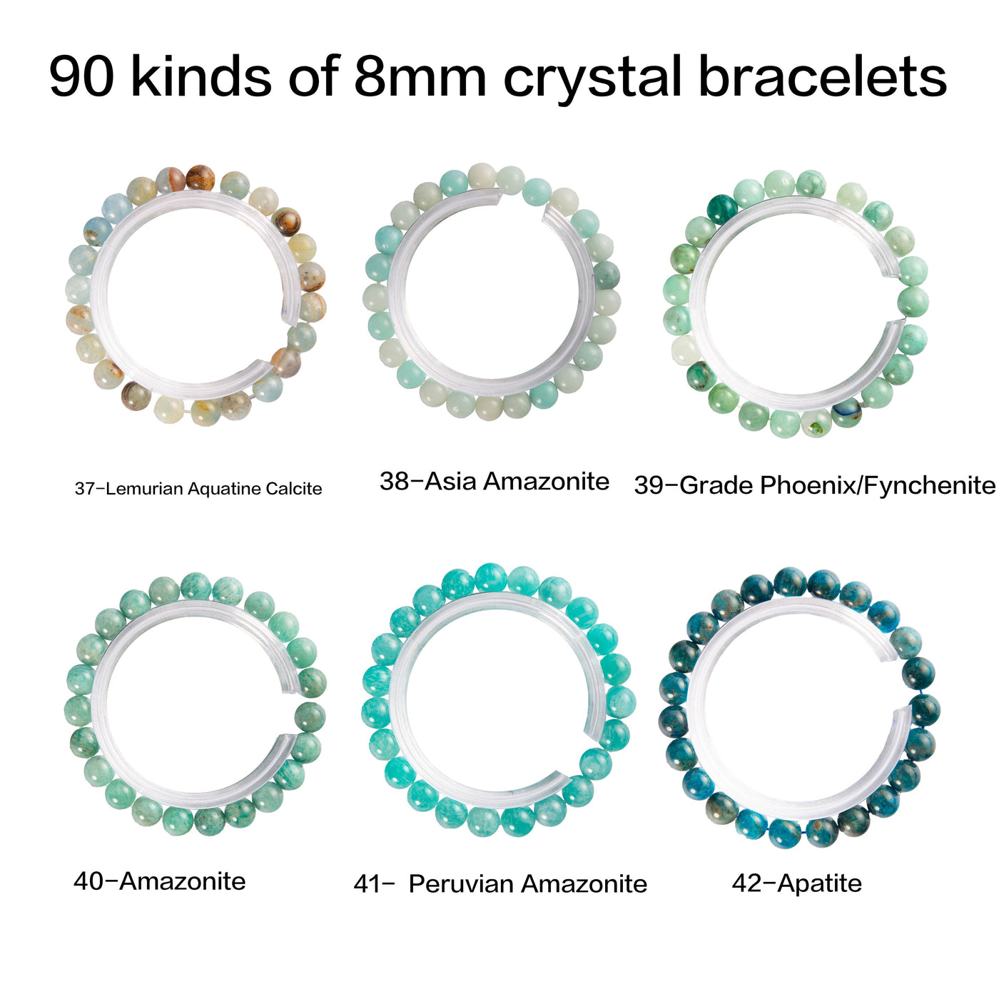 crystal bracelet 90 kinds of 8mm Natural bracelets
