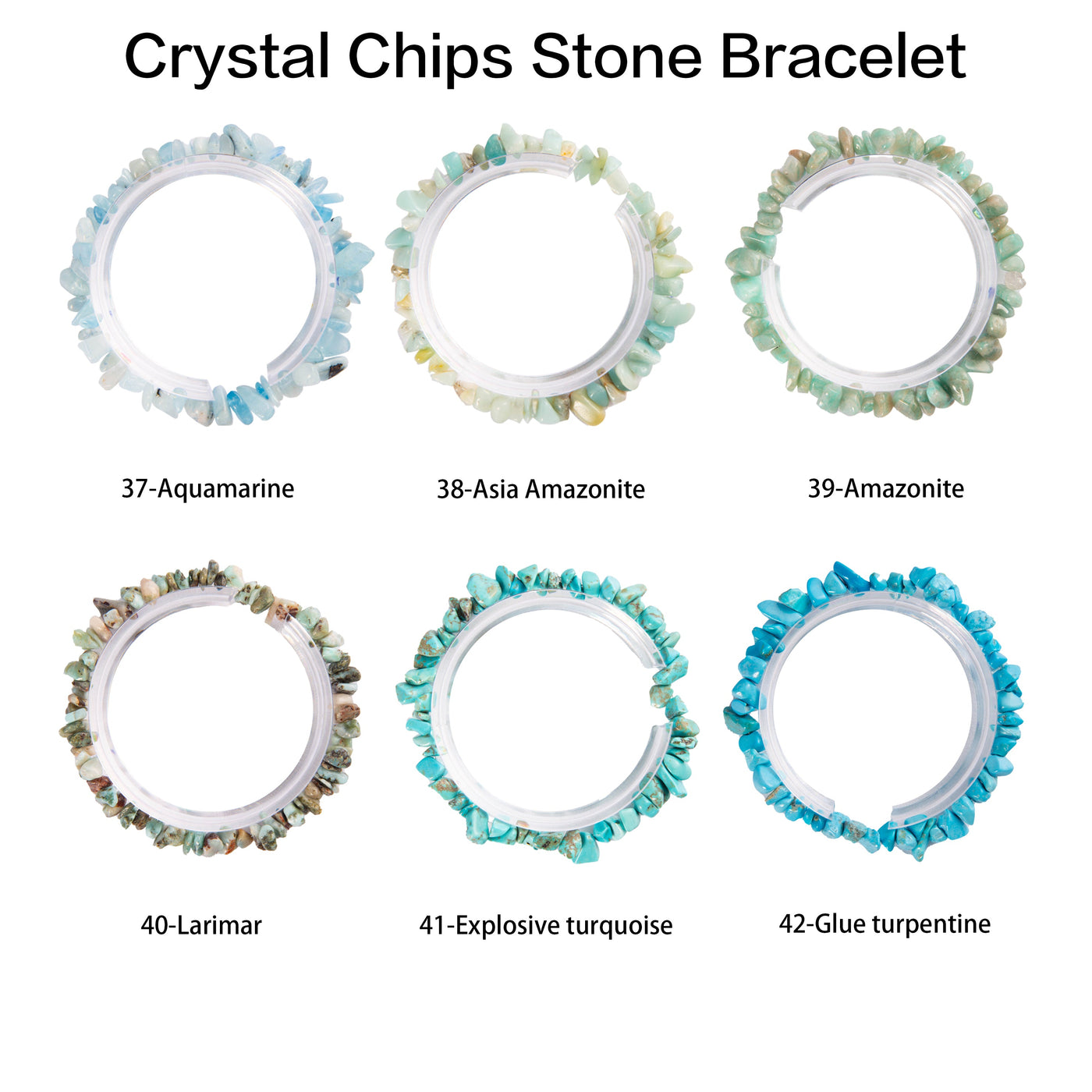 Natural crystal chips bracelet 100 kinds of bracelets 4PCs