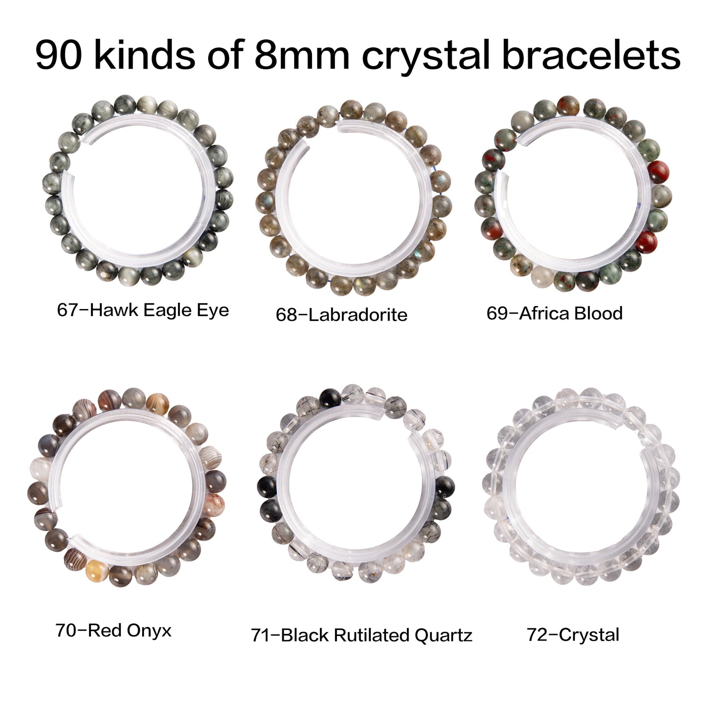 crystal bracelet 90 kinds of 8mm Natural bracelets
