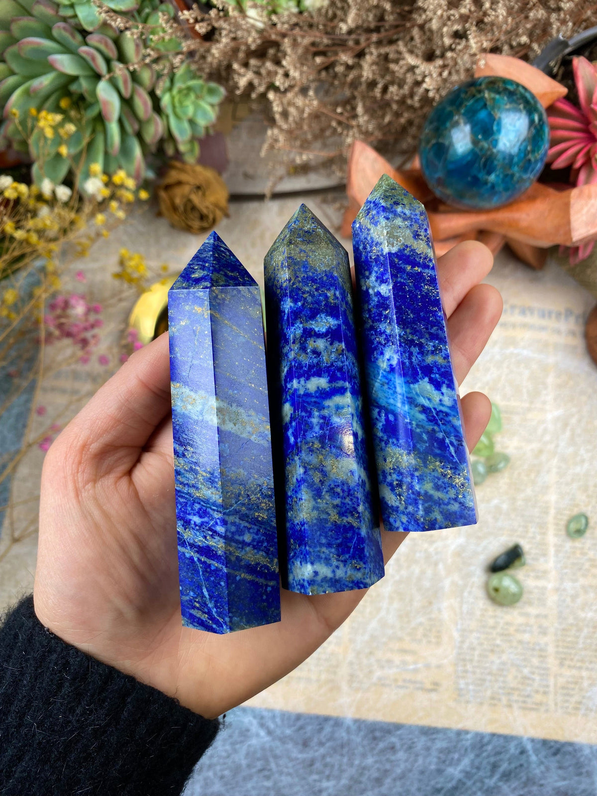 Lapis Lazuli tower Healing Home Decor Crystal Natural Lapis Lazuli