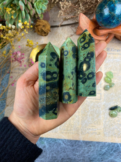 Kambaba Jasper Crystal Tower – Meditation & Home Decor