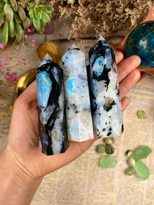 Moonstone Tower – Natural Crystal Point