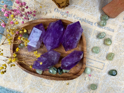 Amethyst Double-Terminated Point – Natural Crystal Tower