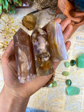 Flower agate tower Flower Agate Energy Flower Agate Healing Properties Flower Agate for Stress Relief
