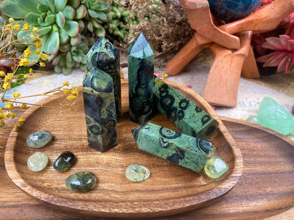Kambaba Jasper Crystal Tower – Meditation & Home Decor