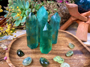 Green Fluorite Tower Green Crystal Tower Healing Tower Energy Stone