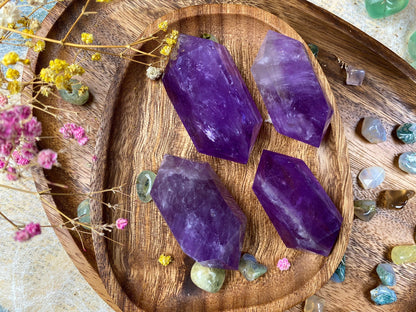 Amethyst Double-Terminated Point – Natural Crystal Tower