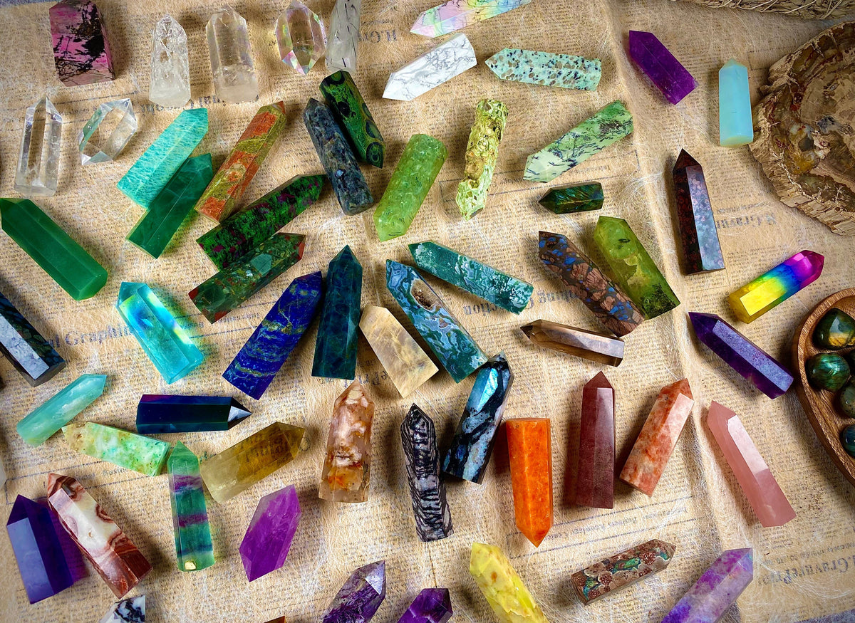 Aura Blue Quartz Tower – Natural Crystal Point