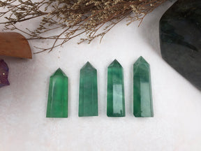 Green Fluorite Tower，Fluorite Point，Crystal Tower/Wand，Healing Crystal，Reiki Chakra Stone，Home Decor，For Giftwa
