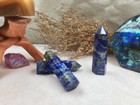 Lapis Lazuli Tower Blue Gemstone Crystal for Meditation Healing Energy, Spiritual Decor, Reiki Charged, Home Office Accent, Unique Gift Idea