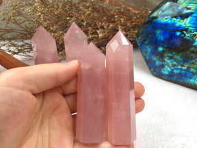 Rose Quartz Crystal Tower