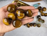 Tiger eye Tumble Stone 20-30mm 100g，Healing Crystal，Home Decor，For Gift