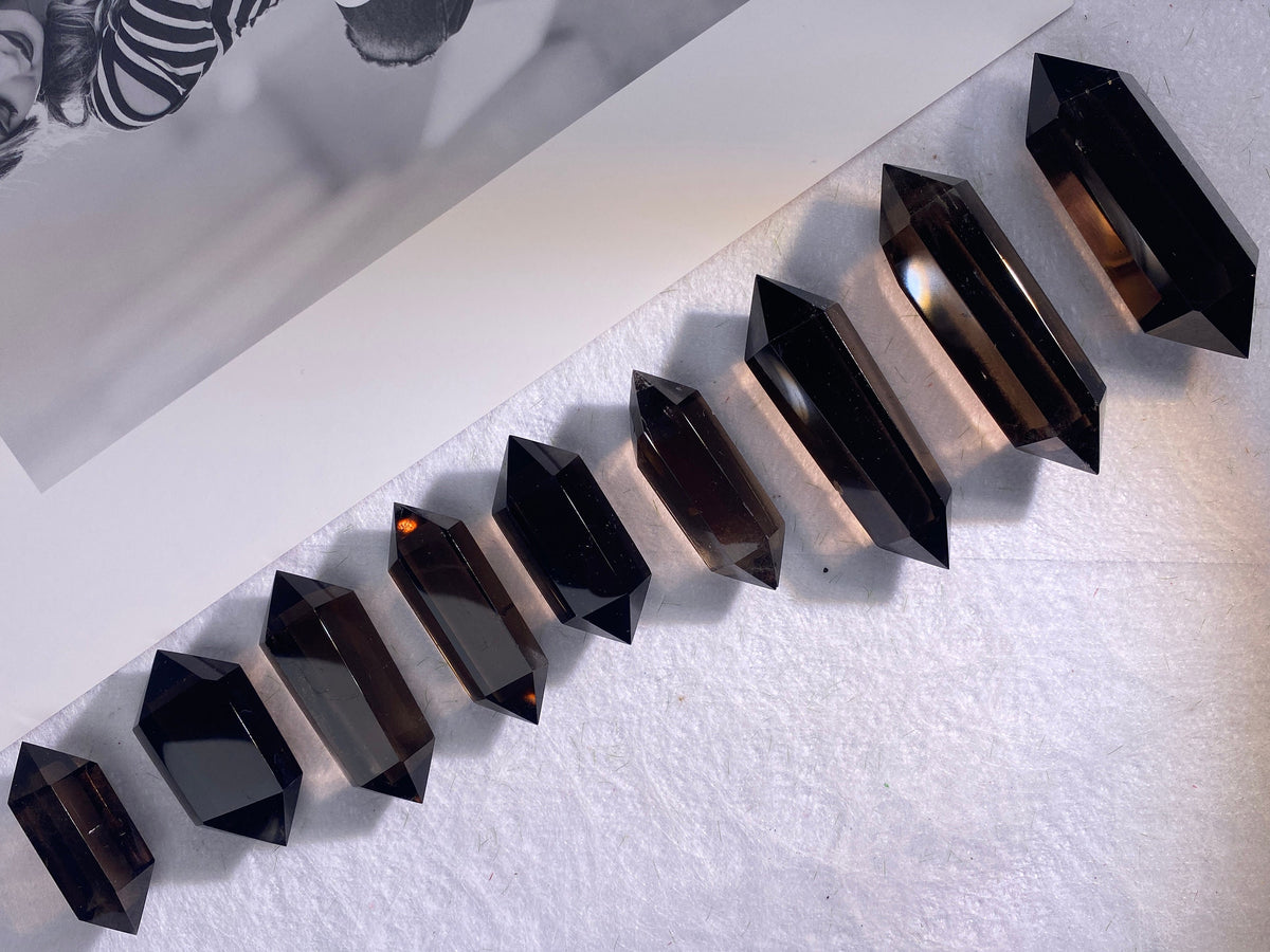 smoky quartz double terminated smokey quartz double tower-point