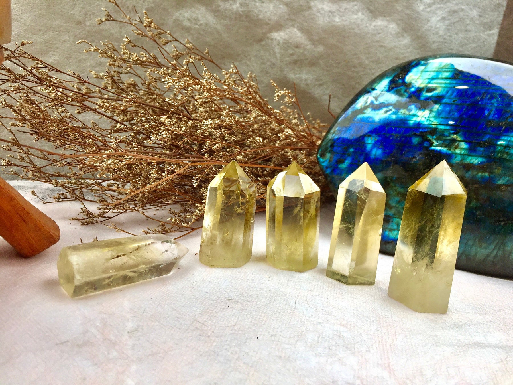 Citrine Tower, Citrine Point,Crystal Tower/Wand,Healing Crystal,Reiki Chakra Stone,Home Decor,For Gift