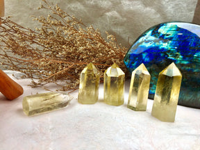 Citrine Tower, Citrine Point,Crystal Tower/Wand,Healing Crystal,Reiki Chakra Stone,Home Decor,For Gift
