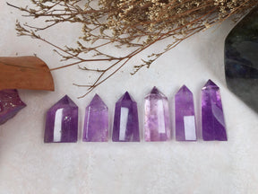 Amethyst Tower-point as a gift for yourself and friends, it comes in two sizes to choose from