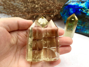 Citrine Tower, Citrine Point,Crystal Tower/Wand,Healing Crystal,Reiki Chakra Stone,Home Decor,For Gift