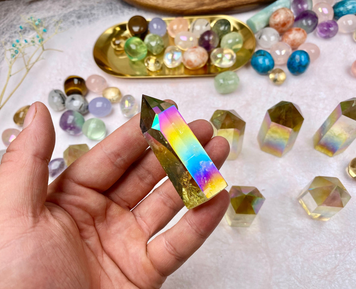 Citine Tower -point Crystal tower gift for friend